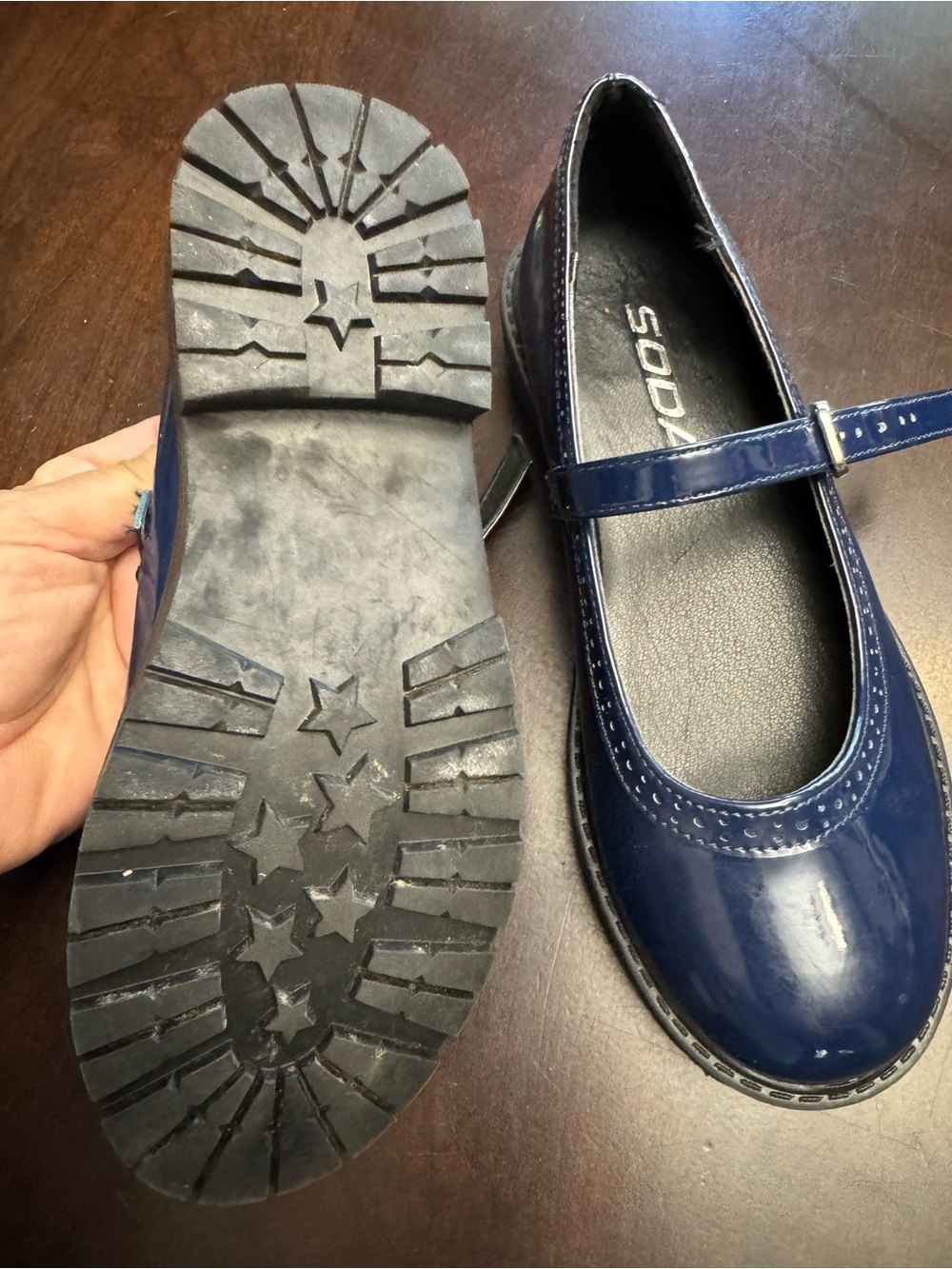 Soda Navy Patent Mary Jane Dress Shoes for Girls